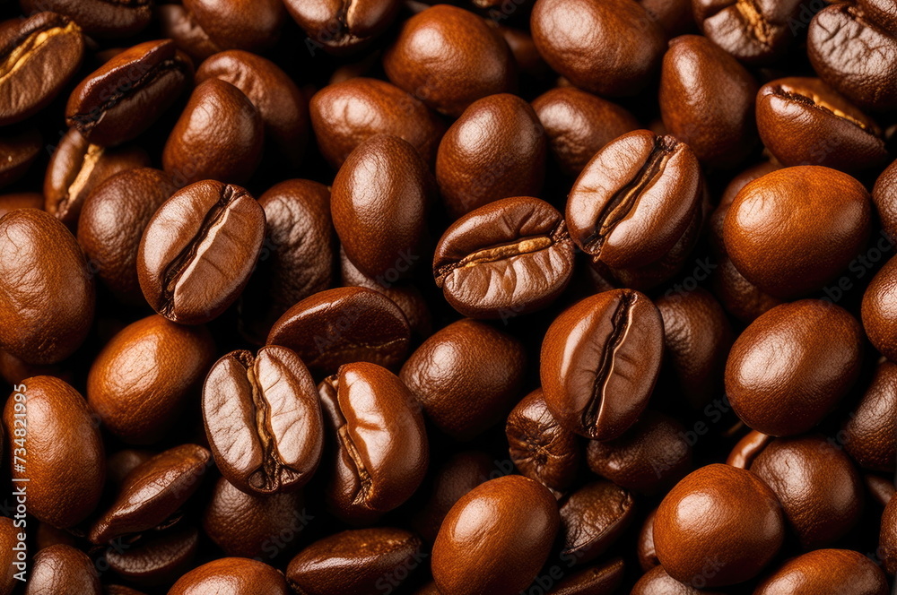Close-up of Roasted Coffee Beans Close-up of Roasted Coffee Beans