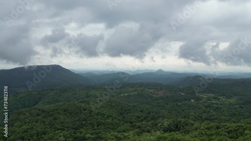 Elevated Horizons: Aerial Panorama of Nature's Canvas.