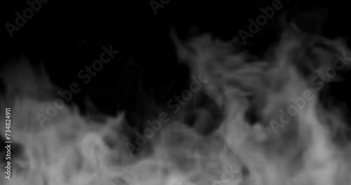 3d render of smoke or steam for food or hot surface effect for video overlay. Set screen for blending mode.
