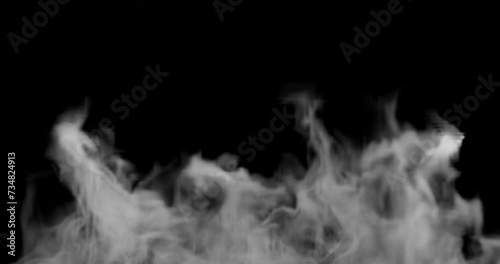 3d render of smoke or steam for food or hot surface effect for video overlay. Set screen for blending mode.