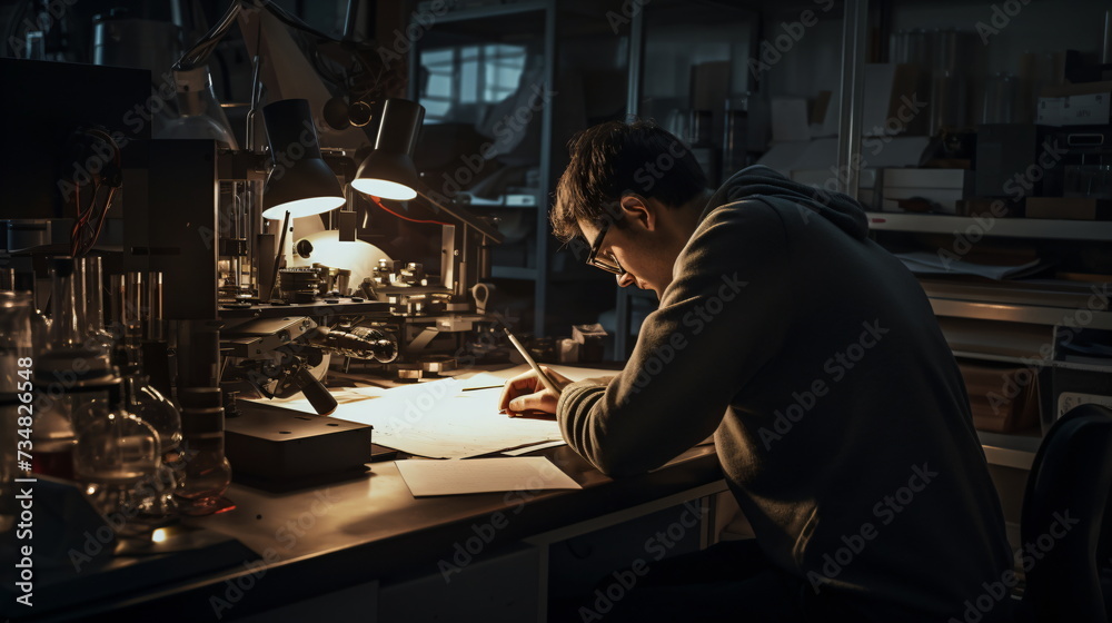 scientist working in laboratory scientist working in laboratory