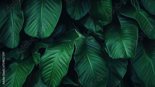 Glamorous Dark Green Foliage Texture