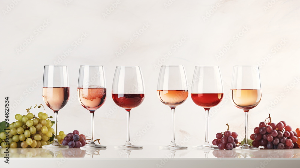 Fototapeta premium glasses of wine