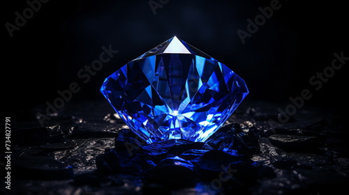 Blue diamond or sapphire