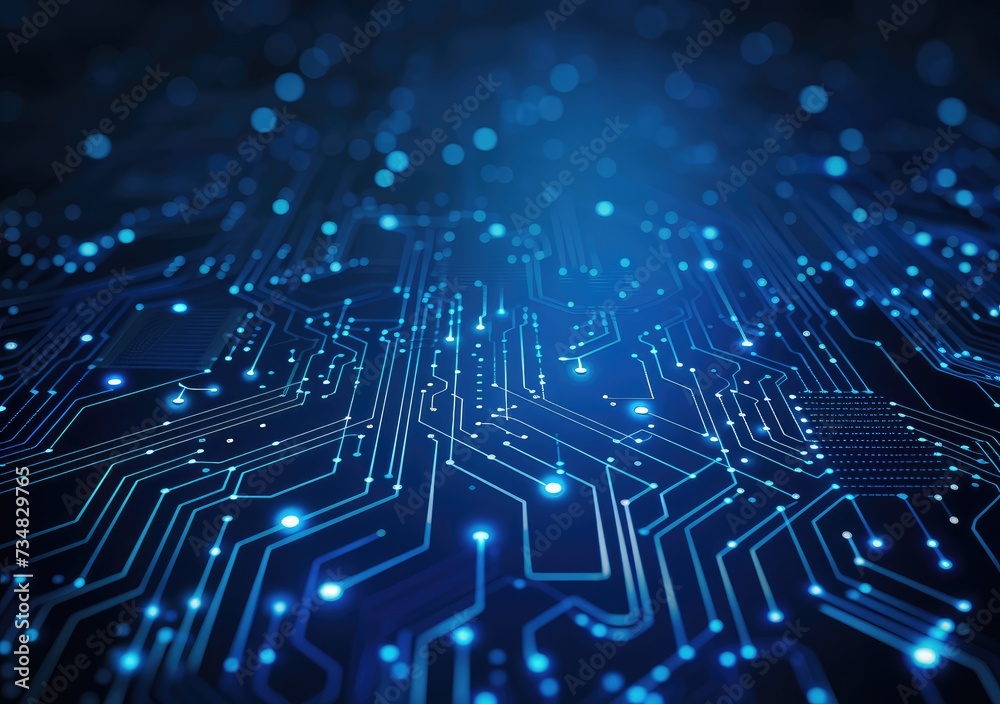 Blue Circuit Board Technology Abstract Background Blue Circuit Board Technology Abstract Background
