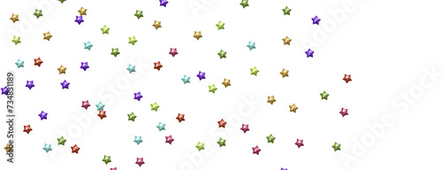 Wallpaper Mural Journey to the Cosmos: Immerse Yourself in a 3D Colorful Stars Rainfall Torontodigital.ca