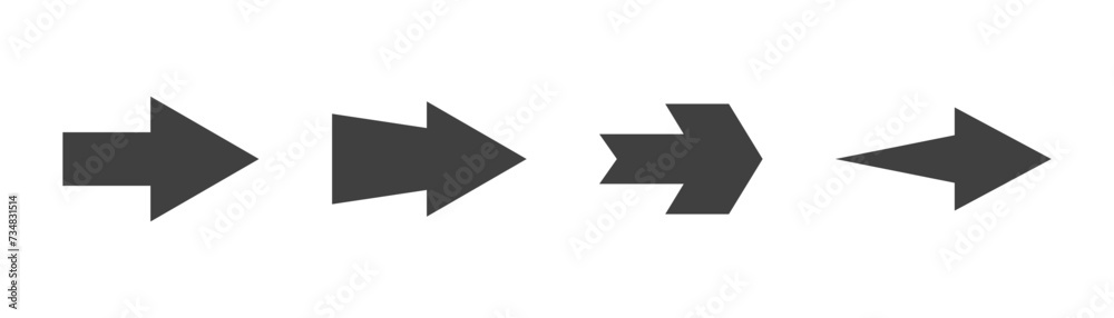 Arrow vector icon isolated on white background. Collections for web design, interface and more. Arrow vector icon isolated on white background. Collections for web design, interface and more.
