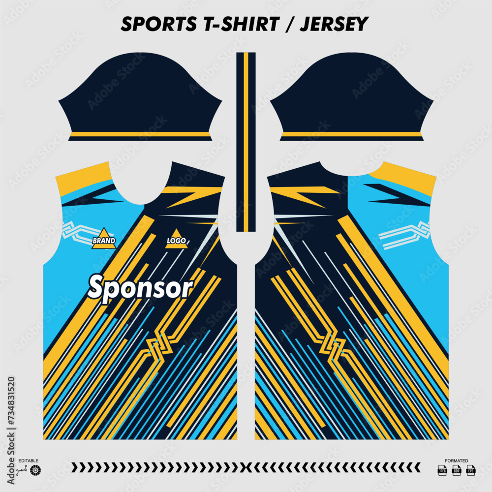 Fototapeta premium Vector tshirt sport design sublimation jersey