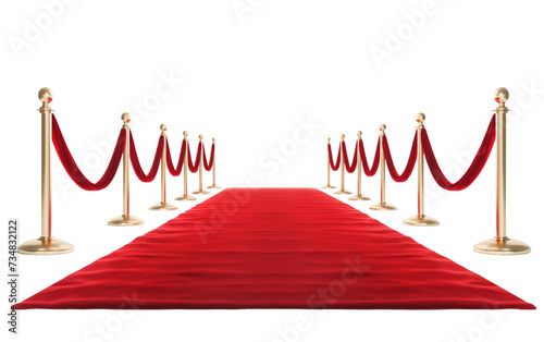 Prestigious Recognition Gala on Red Carpet Isolated on Transparent Background PNG.