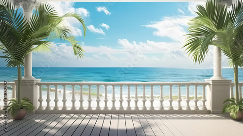 view of the ocean on a balcony,