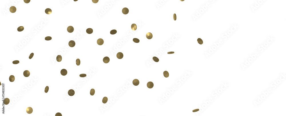Glittering Triumph: Mind-Blowing 3D Illustration of Golden Confetti Celebration Glittering Triumph: Mind-Blowing 3D Illustration of Golden Confetti Celebration