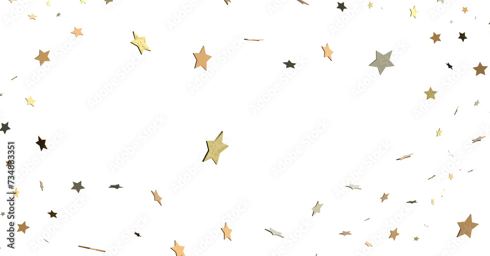 Journey to the Cosmos: Immerse Yourself in a 3D Gold Stars Rainfall Journey to the Cosmos: Immerse Yourself in a 3D Gold Stars Rainfall