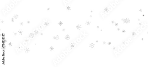 Snowflake Symphony: Magnificent 3D Illustration Showcasing Falling Holiday Snowflakes in Harmony © vegefox.com