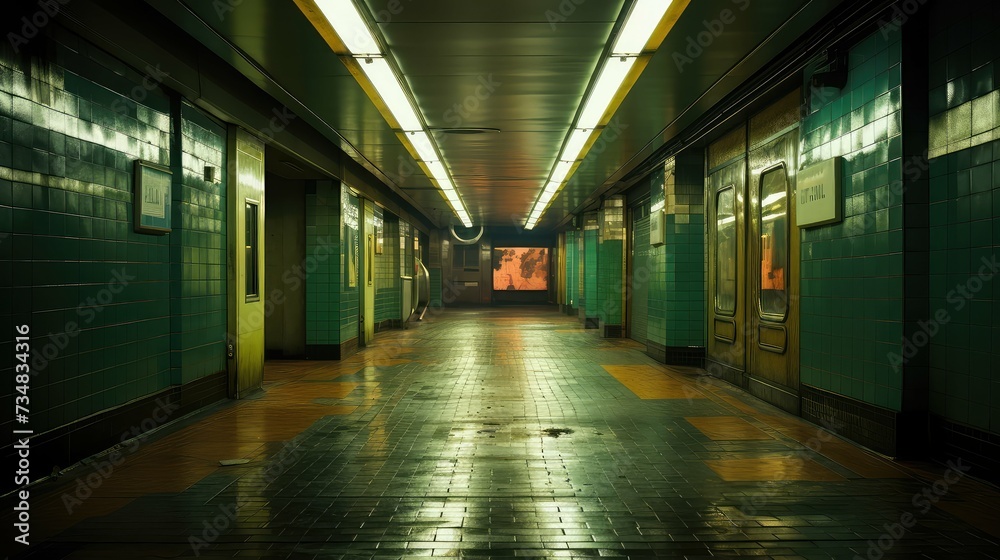urban subway hallway