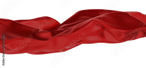 Abstract red cloth swaying in the wind