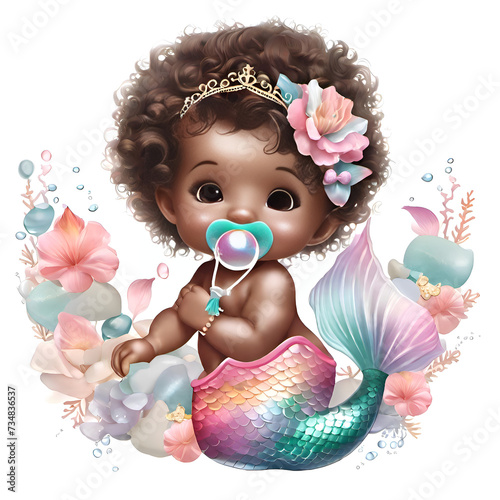 Cute baby mermaid 