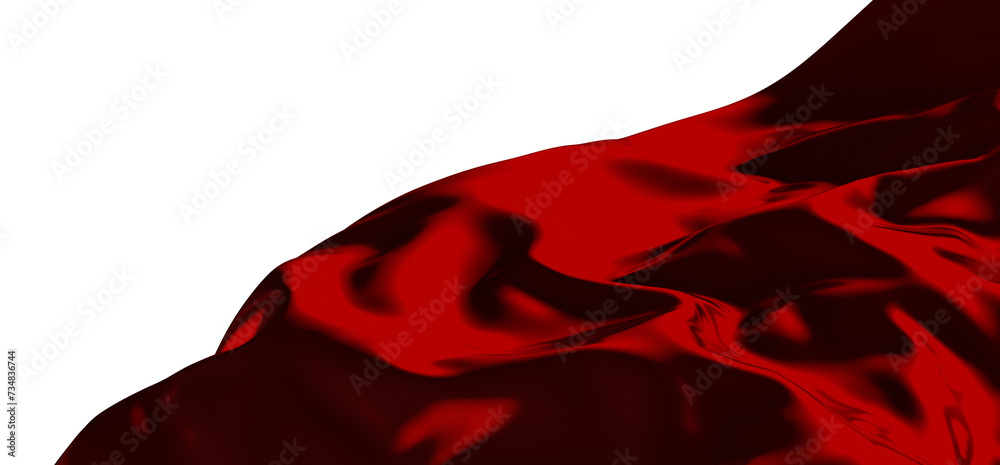 Fototapeta premium Abstract red cloth swaying in the wind