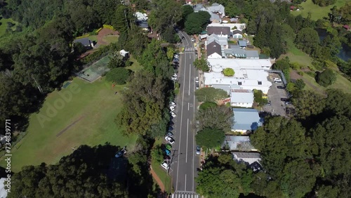 driving along mountain road