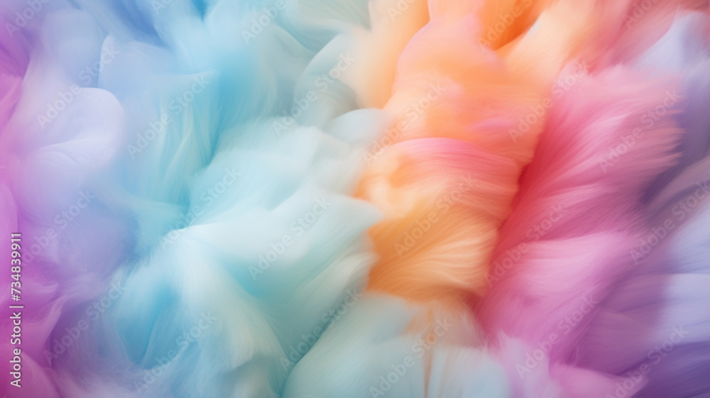 colorful cotton candy in soft color for background