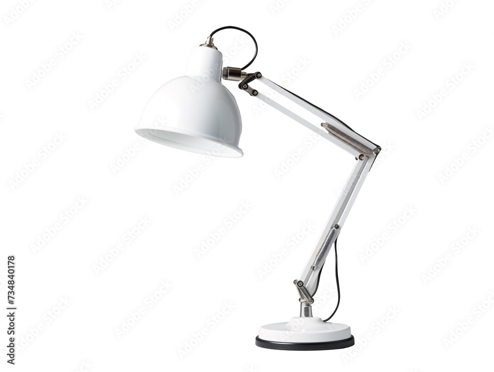 a white lamp with a white shade