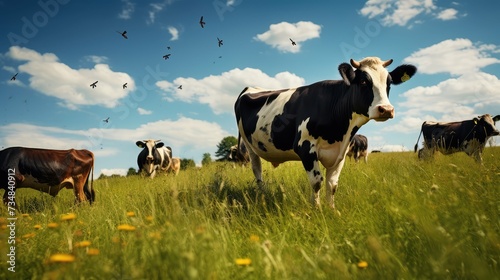 insects flies on cows