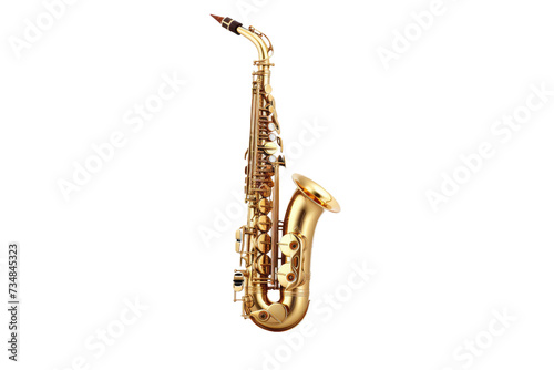 Play Saxophone Isolated On Transparent Background