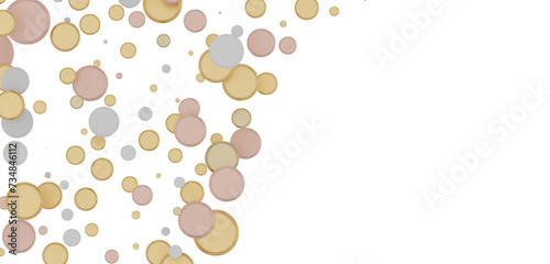 Glittering Spectacle  Captivating 3D Illustration of Glittery gold Confetti