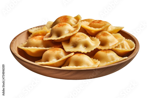 Ravioli on a plate, Italian food