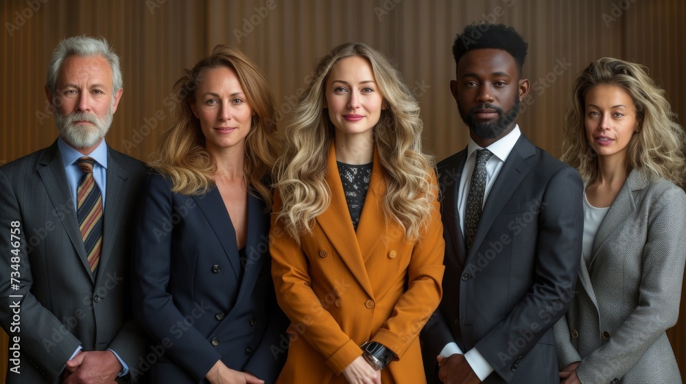 diverse group of business people - group portrait photo diverse group of business people - group portrait photo