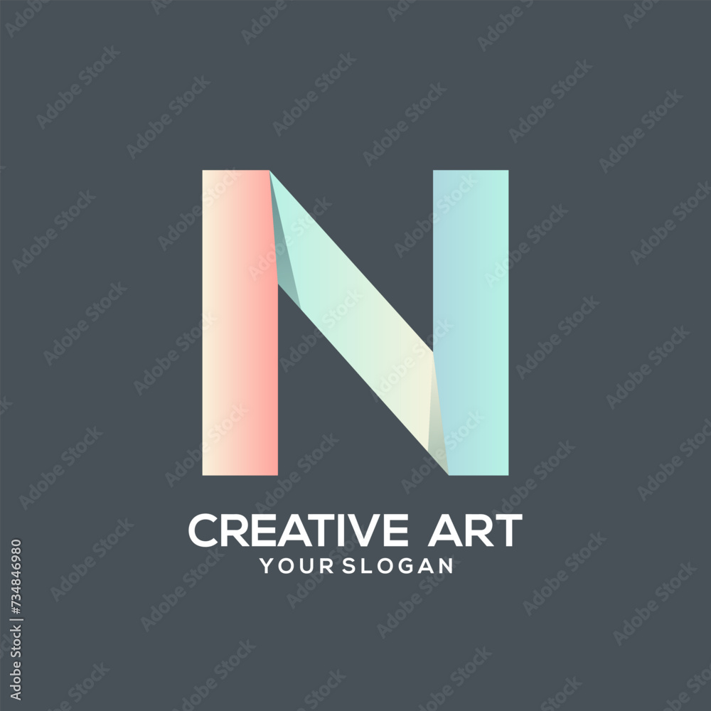 Letter logo colorful gradient design Letter logo colorful gradient design