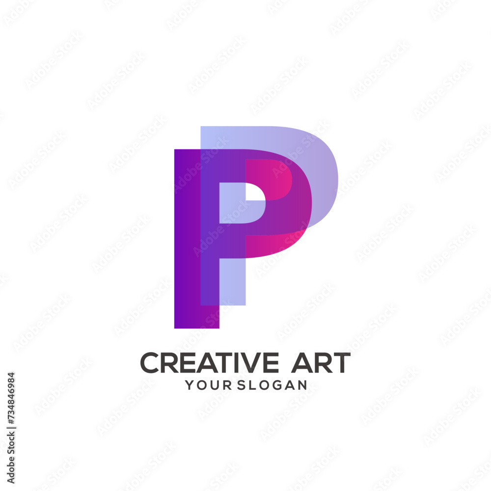 letter logo colorful purple gradient design letter logo colorful purple gradient design