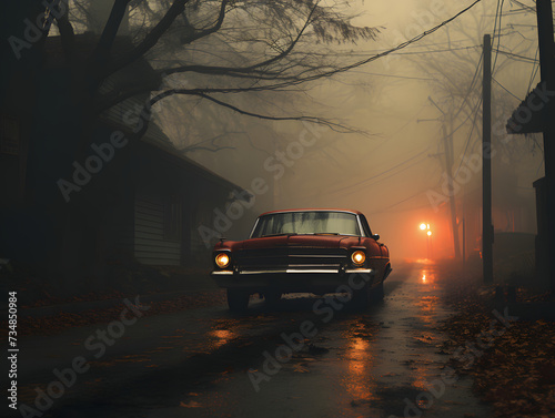fog on a foggy road