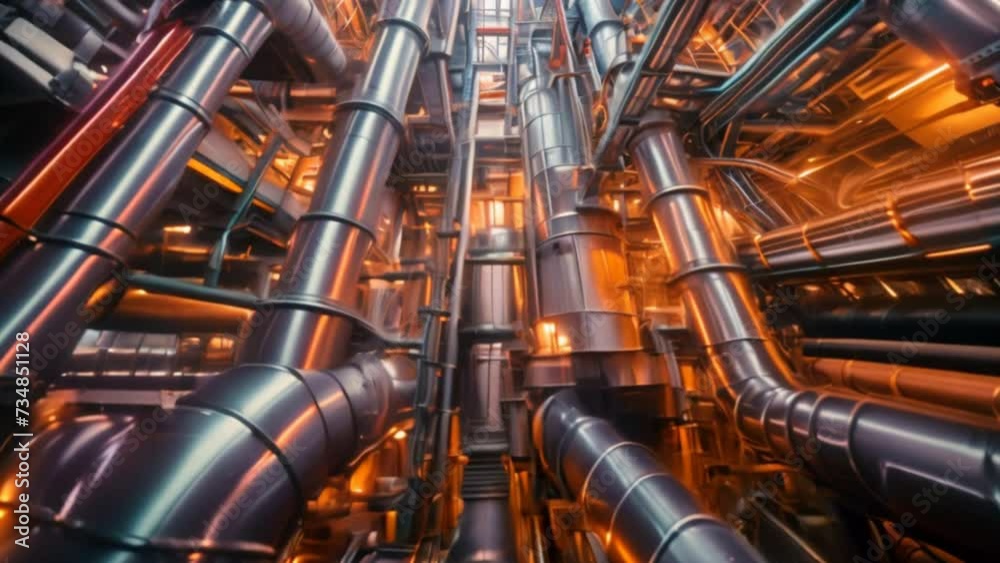 Equipment, wires, and pipes found in modern industrial power plants Equipment, wires, and pipes found in modern industrial power plants