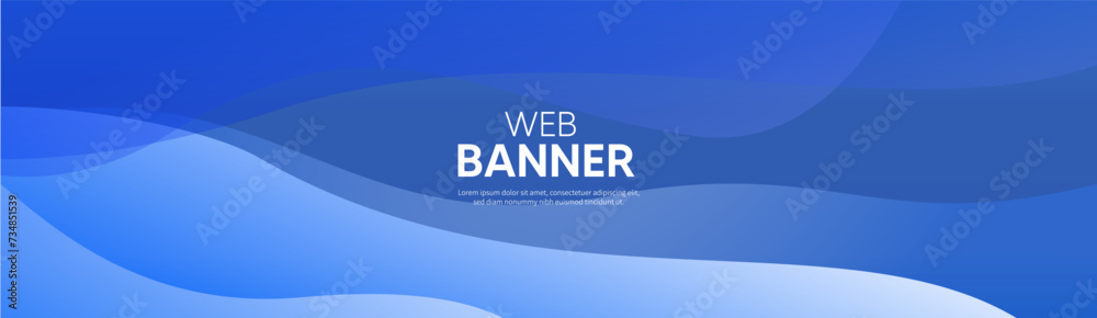 Obraz premium blue abstract background, Blue web banner