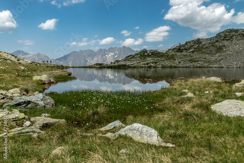 Lacs de Sebeyras en été , Massif des Ecrins , Hautes Alpes , France photo