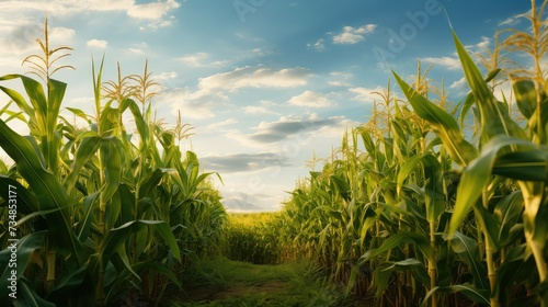 farming field of corn