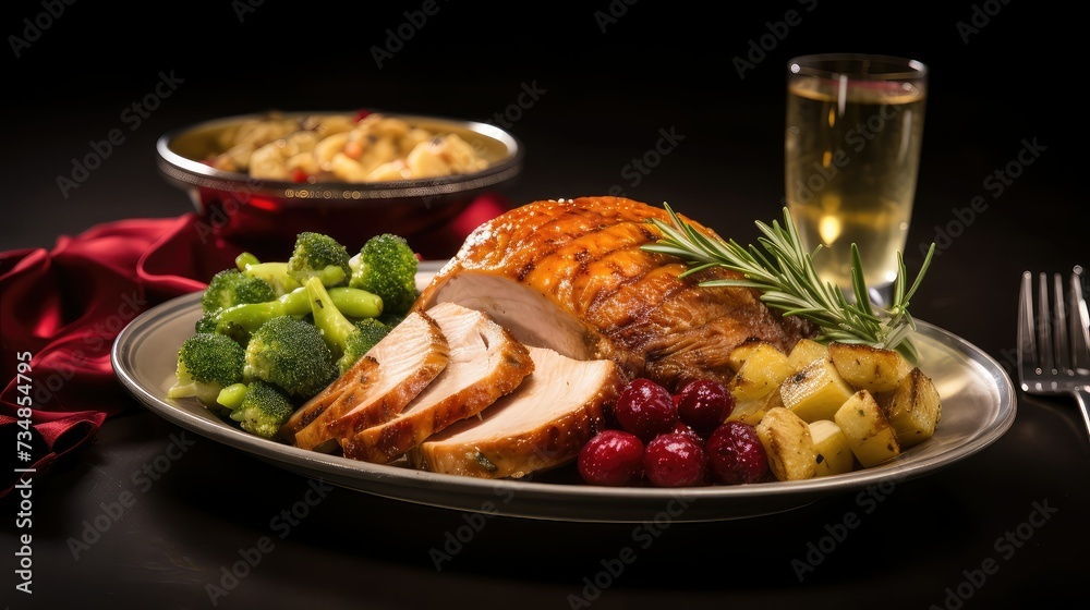 mashed holiday food plate mashed holiday food plate