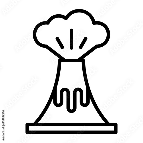Volcano line icon