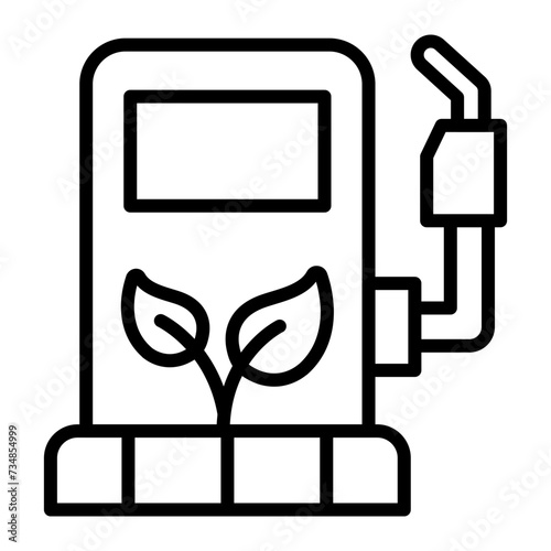 Biofuel line icon
