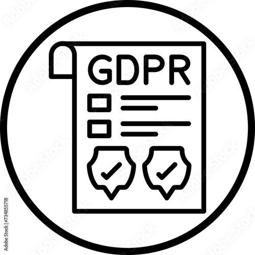 Gdpr Policy Icon Style