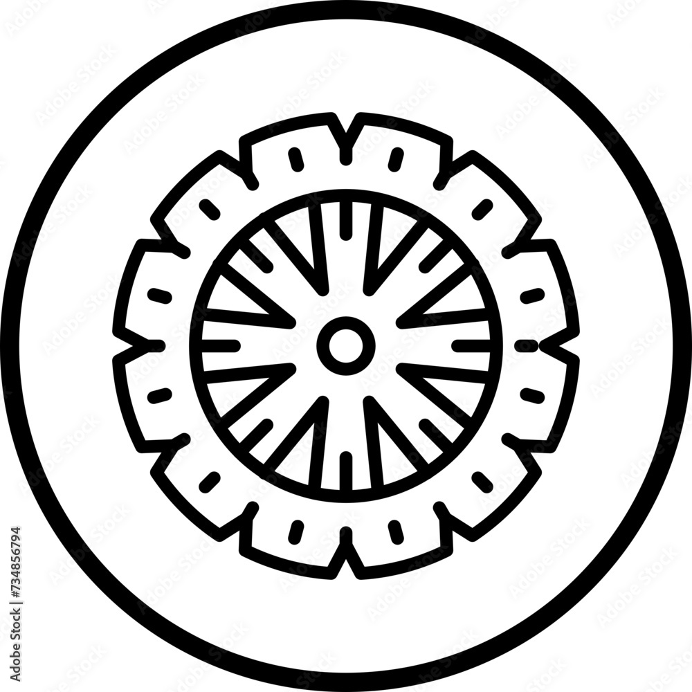 Fototapeta premium Tire Icon Style