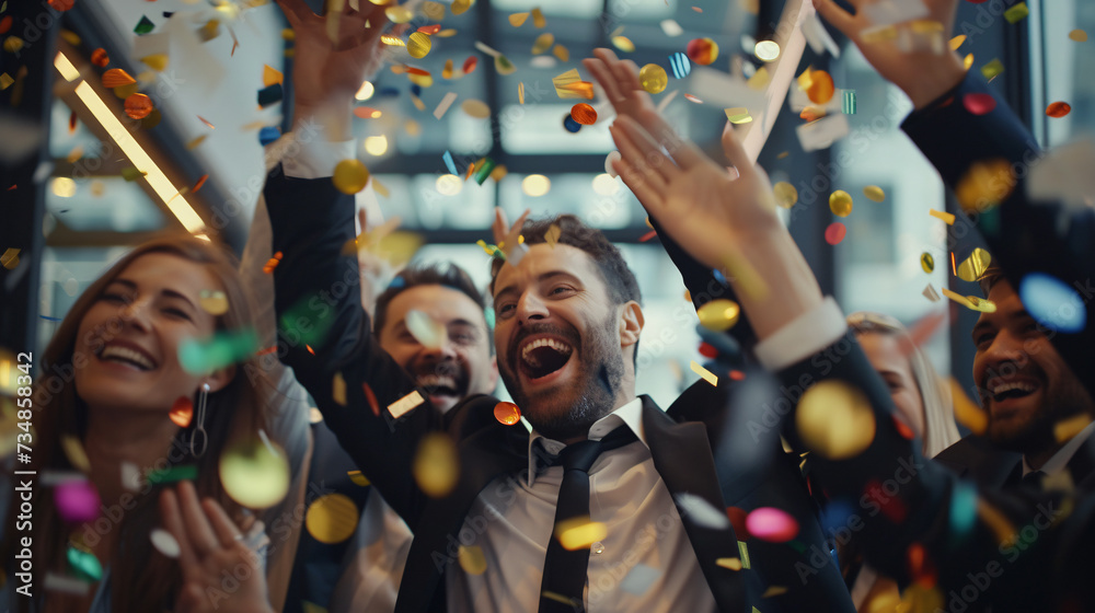 Obraz premium Happy businessman.