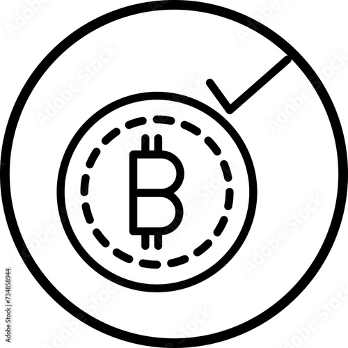 Cryptocurrency Accepted Icon Style