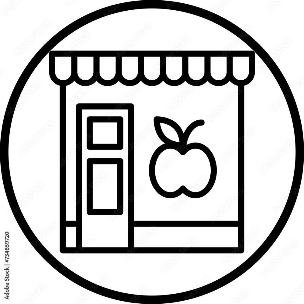 Fruits Shop Icon Style