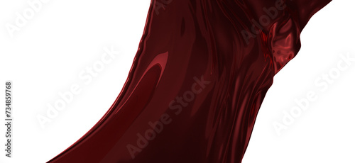 abstract red fabric in motion - PNG