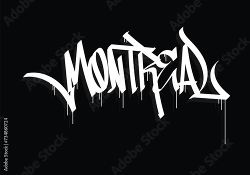 MONTREAL city graffiti tag style