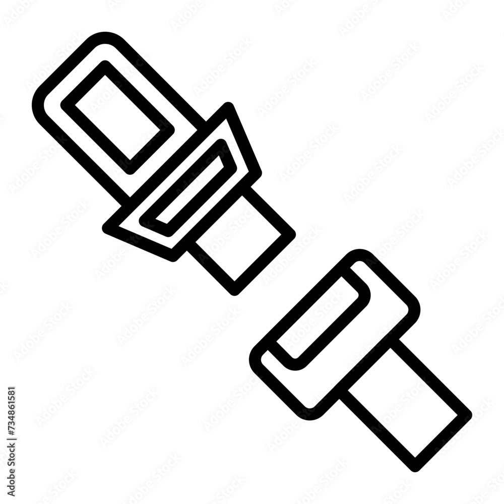 Seat Belt line icon Seat Belt line icon