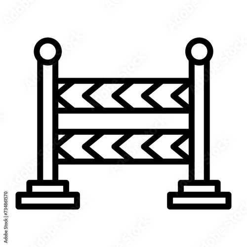 Road Block line icon