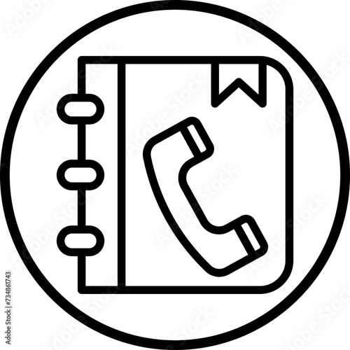 Phone Book Icon Style