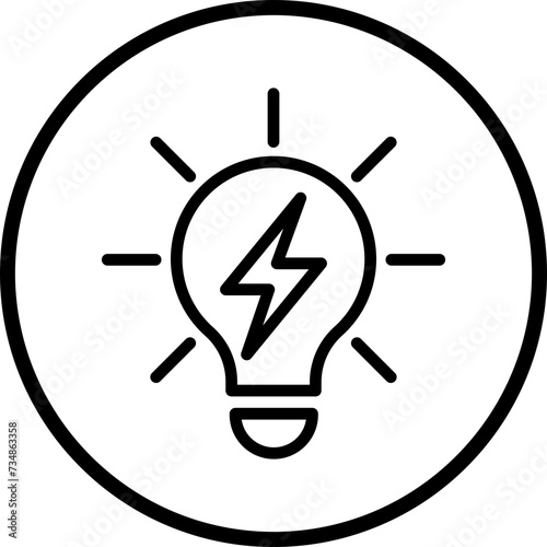 Neon Lamp Icon Style